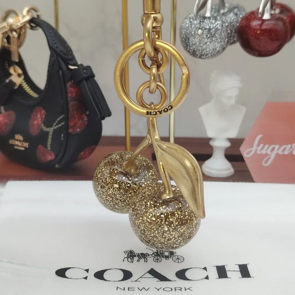 Coach cherry bag charm_8
